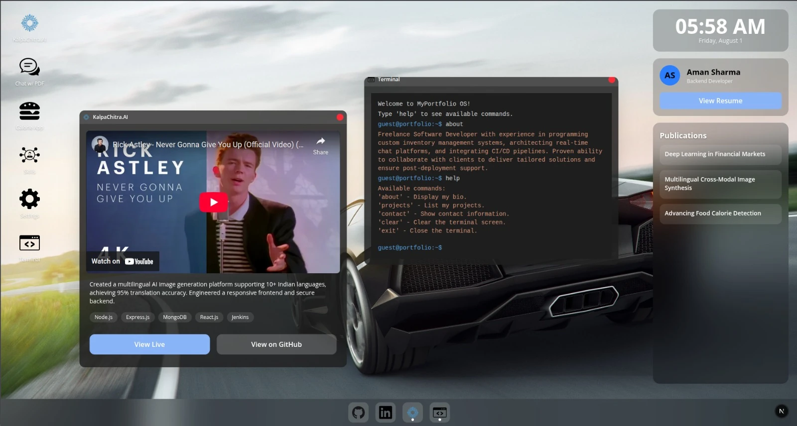 Dedicated Desktop Layout